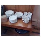 white dishes 