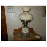 lamp with glass shade 