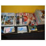vintage magazines and postcards 