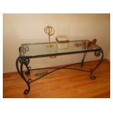 sofa table and home decor 