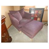 over sized chair and matching ottoman 