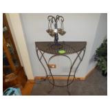 hall table and votive holder 