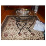 coffee table and serving dish 