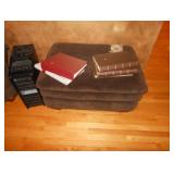 ottoman and books