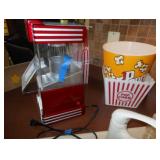 popcorn machine and buckets 