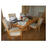 dining room table and chairs 