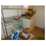 dryer and metal rack 