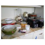 bowls and kitchen appliances 