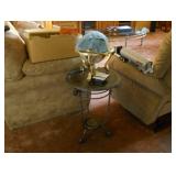 end table and globe 