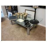 glass top coffee table 