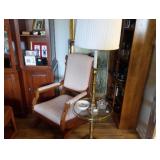 arm chair and floor lamp 