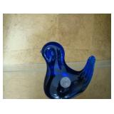 blue glass bird 