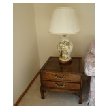 end table and lamp 