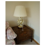end table and lamp 