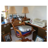 desk and office chair 