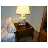 end table and lamp 