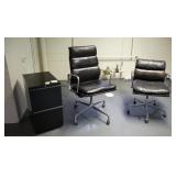 Herman Miller Rolling Chairs And Filing Cabinet