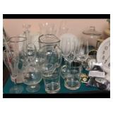 Glass Bar Ware And Time Pieces   