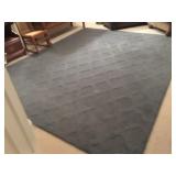 Grey Sculptured 8x10 Wool Rug