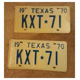 Vintage License Plates Never Used 