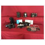 Vintage, Antique, and Modern 35 mm Cameras
