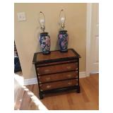 Oriental Style Chest and Lamps