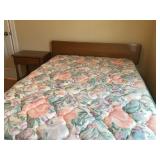 Solid Hard Maple Double Bed and Nightstand
