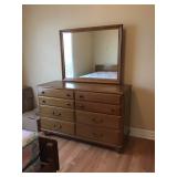 Solid Hard Maple Dresser with Mirror