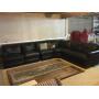 Black Leather Sectional Sofa