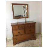Hardwood Dresser & Mirror
