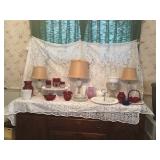 Milk, Hobnail, & Cranberry Glass