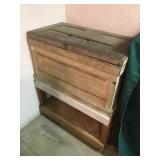 Primitive Wood Tool Box with Tools