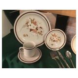 Stoneware Dishes & Oneida Flatware