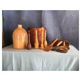 ANTIQUE KITCHEN - CHEESE BOX, JUGS, & MORE