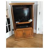 Entertainment Center with TV, DVD & VHS Players