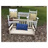 Wood Porch Swing & Rockers