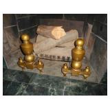Brass Fireplace Andirons 