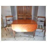 Vintage Drop Leaf Table & Four Chairs 
