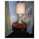 Inlaid Table and Lamp