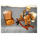 Doll Cradle & Horse 