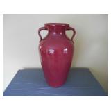 Tall Burgundy Ceramic Vase 