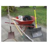Wheelbarrow & Garden