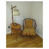 Retro Side Chair and Table Lamp