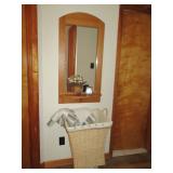 Oak Mirror & Hamper