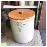 Rare 40 Gallon Crock with Lid