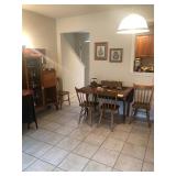 drop leaf table with 4 chairs