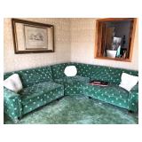 3 Piece Sectional & original watercolor