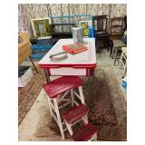 Red & White Porcelain Table