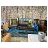 day bed, stained glass & primitives