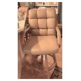 Tan leather bar stools